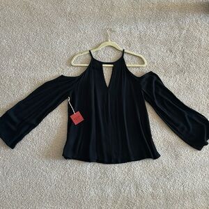 Black shoulder blouse